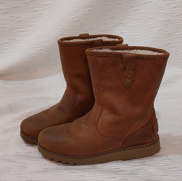 Brown Shearling-Lined Boots - Picture 5 of 13
